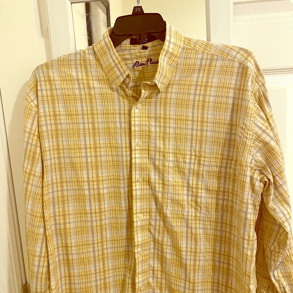 NWOT Alan flusser shirt XL yellow